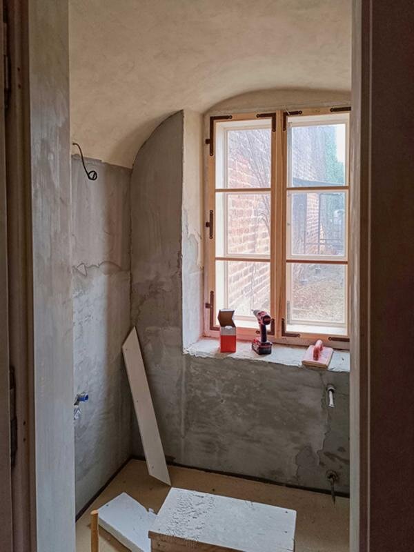 Interiér v průběhu rekonstrukce