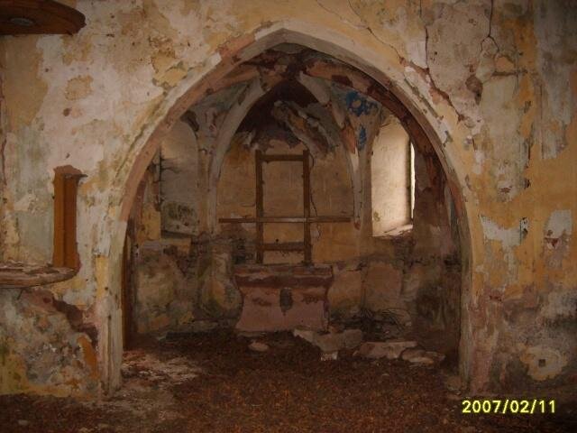 Presbytář v kostele sv. Jiljí před rekonstrukcí