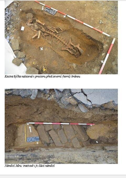Kostra nalezená v prostoru před Horní bránou
