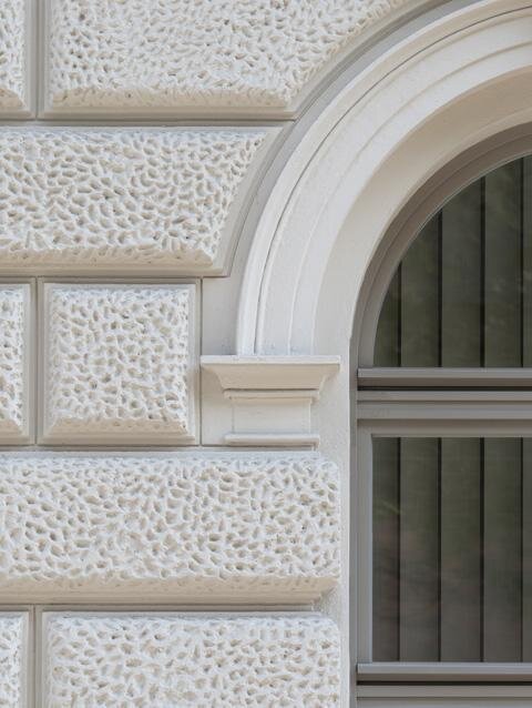 Detail obnovené bosáže