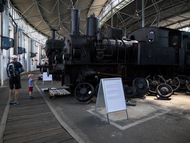 Expozice v železničním depu v Chomutově