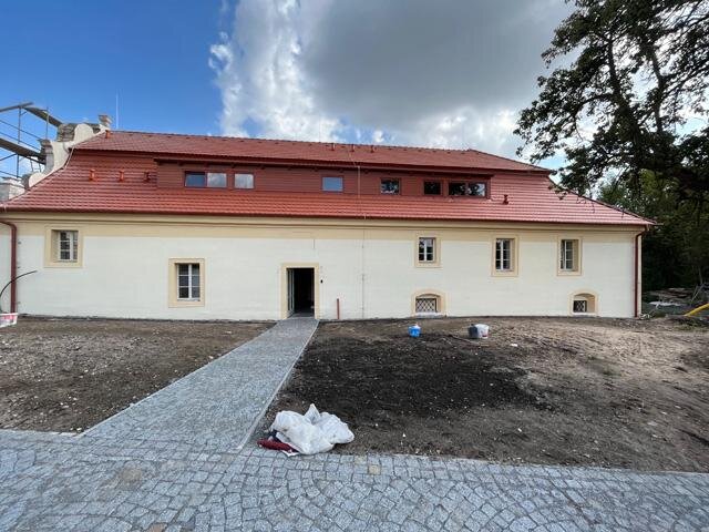Exteriér bývalého pivovaru po rekonstrukci