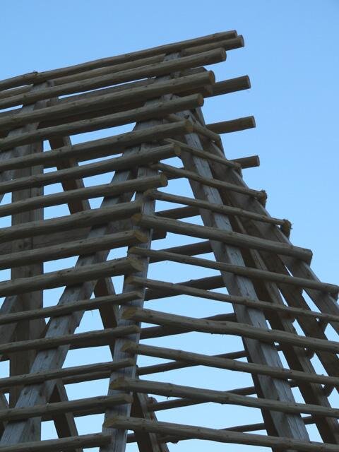 Detail stavby krovu