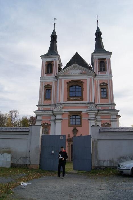 Vizuální dokumentace poutního kostela pomocí dronů
