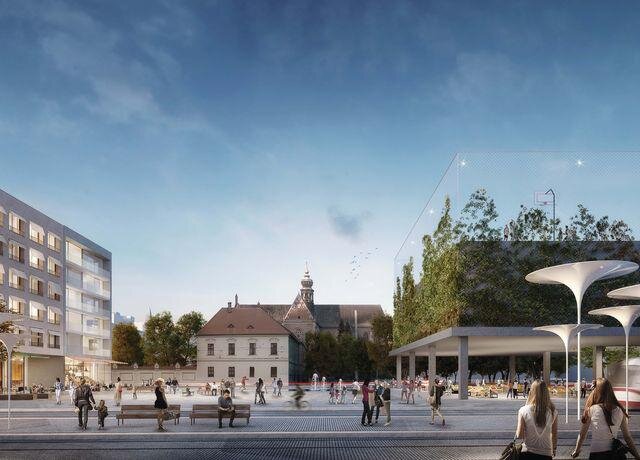V urbanisticko-architektonické ideové soutěži uspěl návrh Michala Paláše a Michala Palaščáka na revitalizaci Mendlova náměstí.