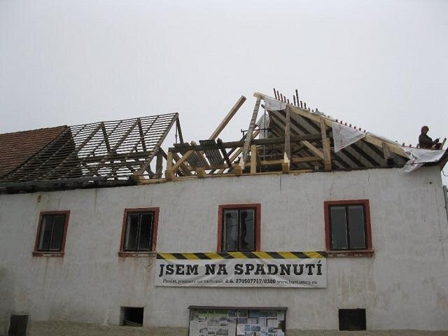 Obnova střechy takzvané Turbovny