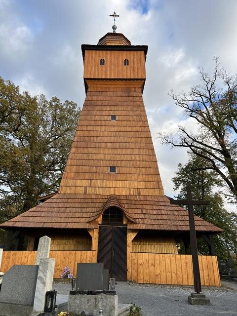 Pohled na obnovenou charakteristickou věž