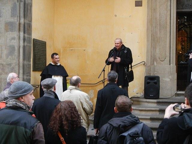 Architekt Josef Pleskot a provinciál dominikánů v České republice Otec Benedikt Tomáš Mohelník (vlevo)