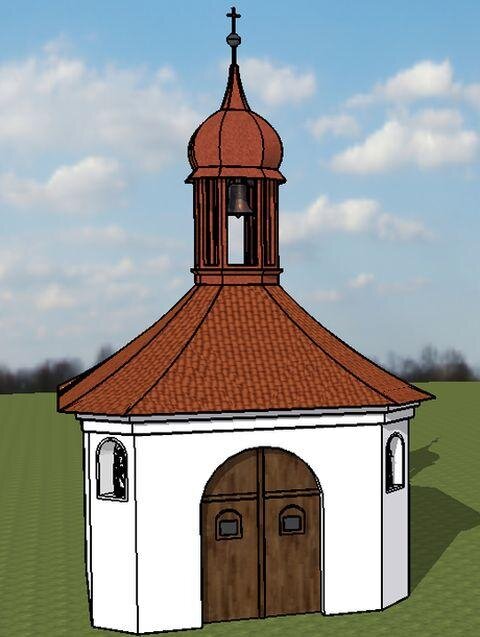 3D model zaniklé kaple v Běhánkách