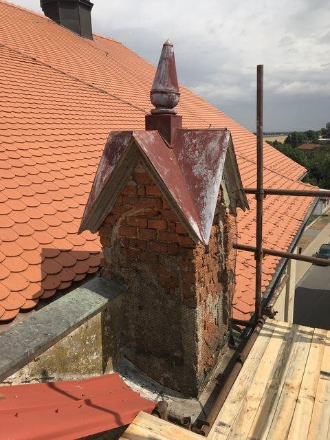 Nová střecha kostela v roce 2018