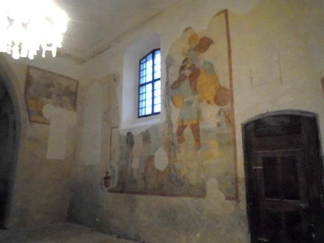 Detail obnovených nástěnných maleb