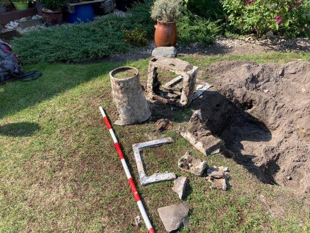 Vykopané části německého letounu