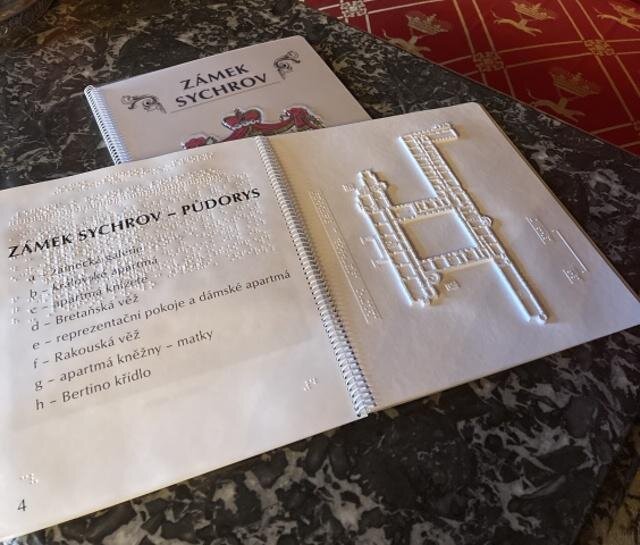 Haptická kniha zámku Sychrov