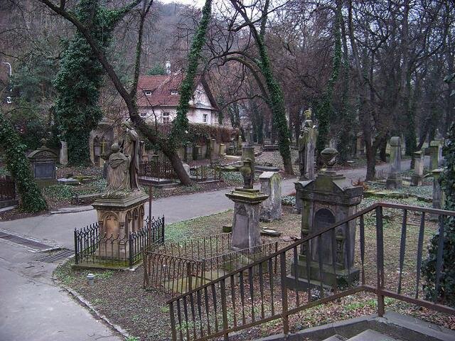Praha-Smíchov, Malostranský hřbitov od vchodu