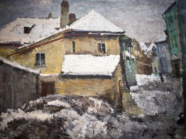 Karel Holan, Na Novém Světě, 1948, olej
