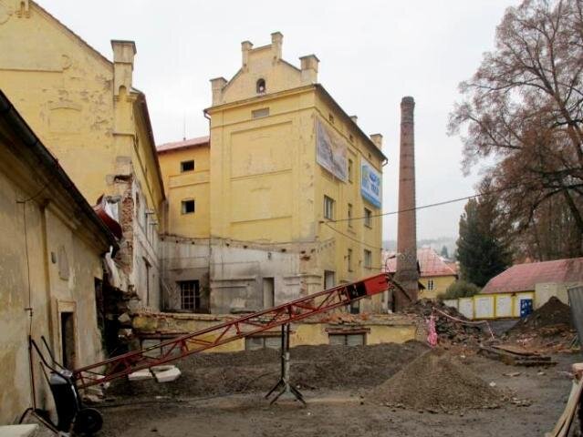 Klášterní pivovar v Plasích během rekonstrukce