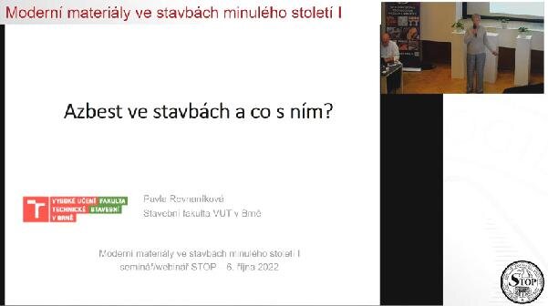 O azbestu hovořila Pavla Rovnaníková