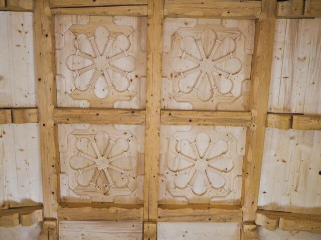 Detail obnovované dřevěné konstrukce