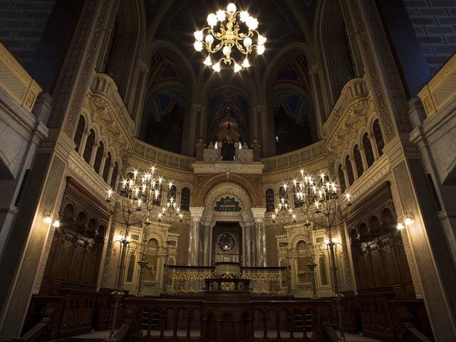 Obnovený interiér Velké synagogy