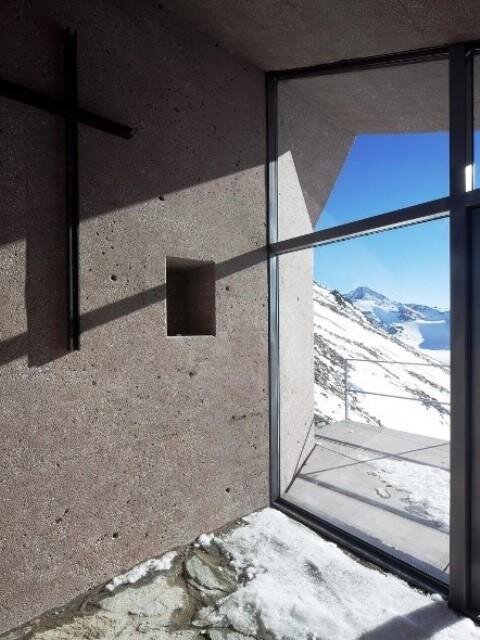 Rakousko, Schaufeljoch, horská kaple, Ao-architekten