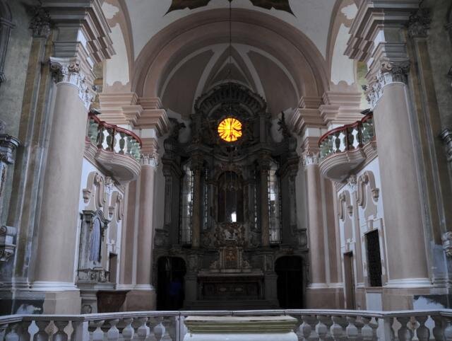 Restaurovaný presbytář kostela sv. Anny v Sedleci
