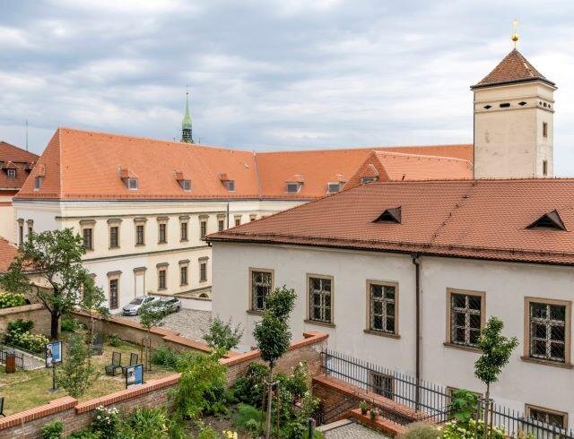 Pohled na střechy Dietrichsteinského paláce 
