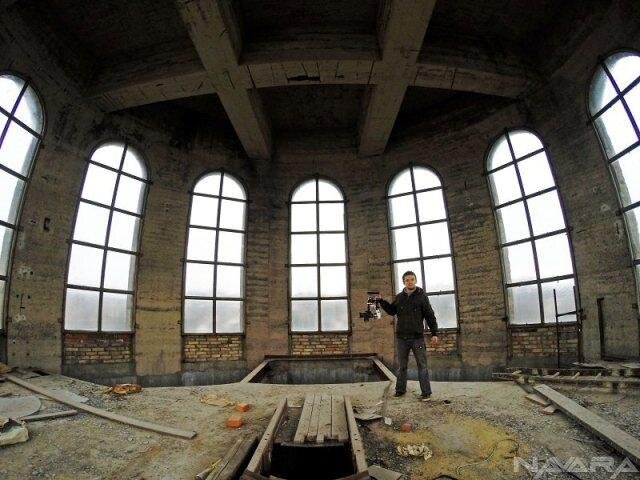 Z natáčení filmu o zauhlovací věži