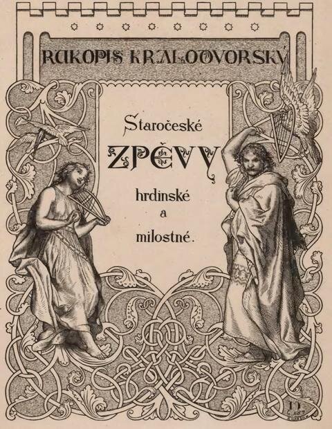 Ilustrace Rukopisu královédvorského od Josefa Mánesa vydaného v roce 1861