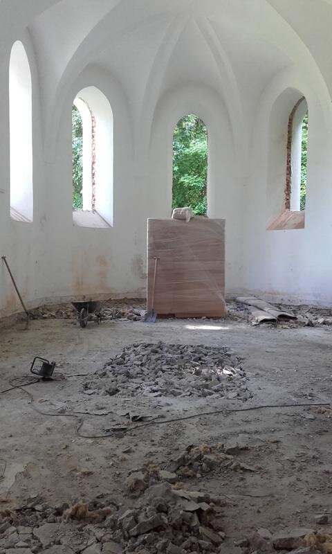 Kaple v průběhu rekonstrukce