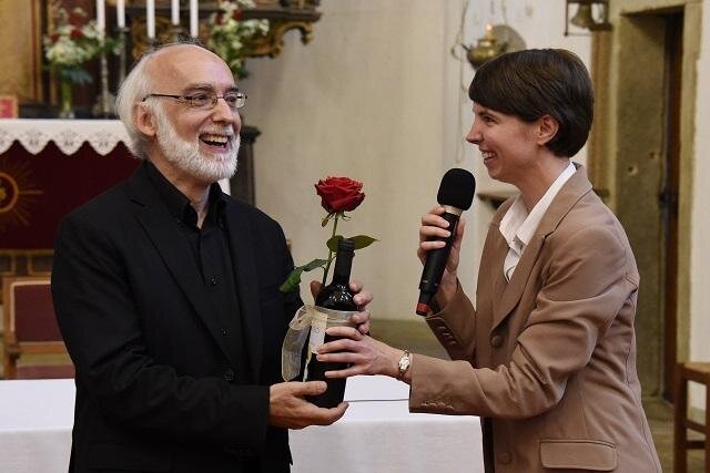 Profesor a varhanní virtuoz Lorenzo Ghielmi v litickém kostele