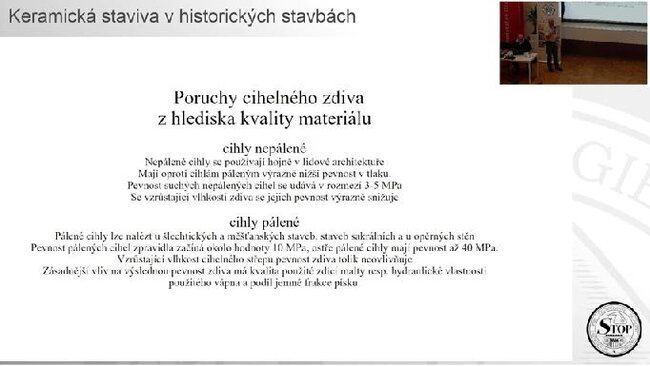 Přednáška statika Jana Zimy