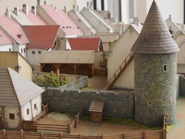 Model historického centra Třebíče v podobě z roku 1835 z dílny modeláře Stanislava Vršky. 