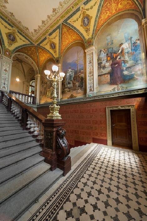 Interiér budovy Uměleckoprůmyslového musea po obnově