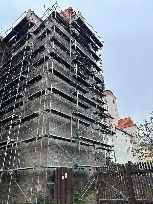 Věž Jelenka v průběhu rekonstrukce