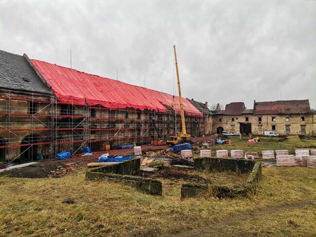Práce v hospodářském dvoře