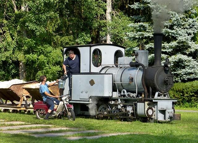 Nostalgické setkání na Kateřině 23. 7. 2021, parní lokomotiva První kolínská 001/2014 z Muzea starých strojů v Žamberku