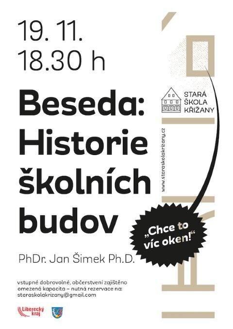 Beseda s Janem Šimkem bude o historii venkovských škol.