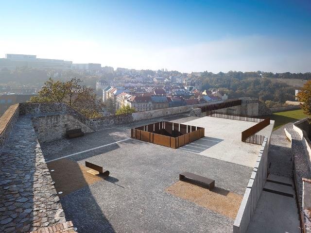 Pohled na bastion U Božích muk na Vyšehradě