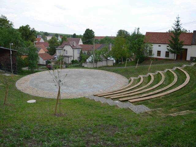 Ukázka amfiteátru ve Vlčnově