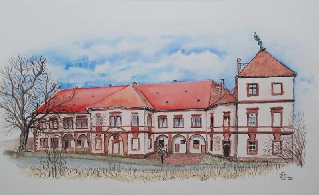 Ilustrace zámecké budovy