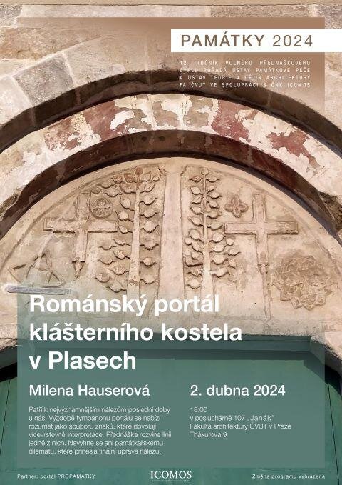 Románský portál klášterního kostela v Plasech