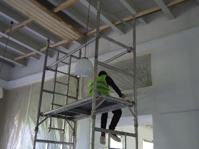 Průběh rekonstrukce v interiéru