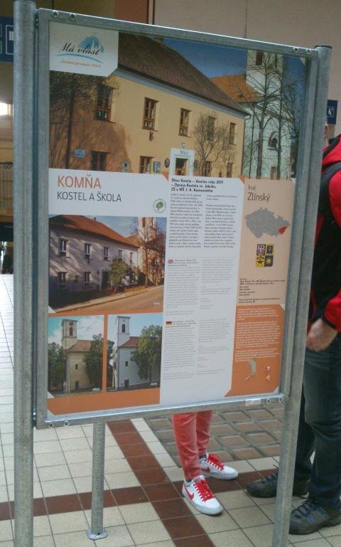 Náhled panelu výstavy kostel a škola, Komňa