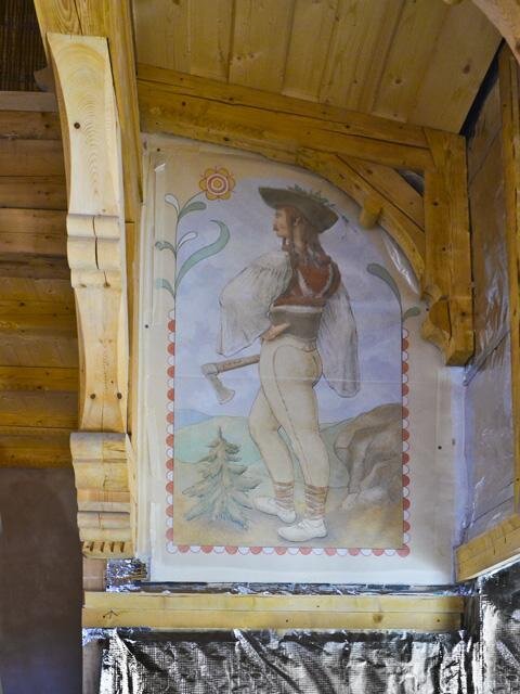 Detail obnovované vnitřní výzdovy