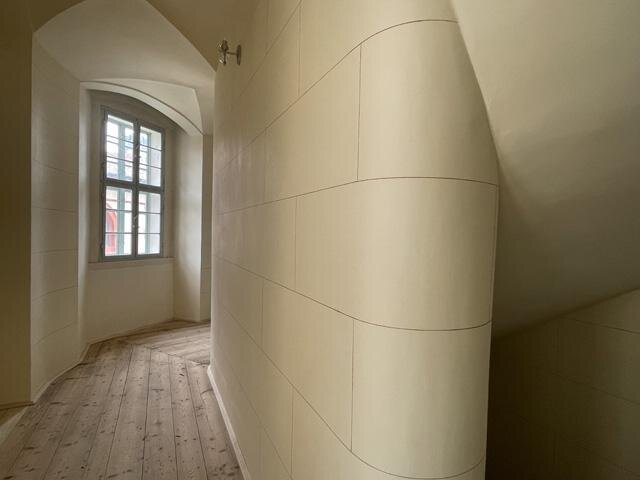 Detailní pohled na kvádrování – chodba