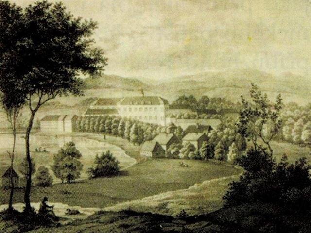 Pohled na Zámek Štiřín z roku 1830