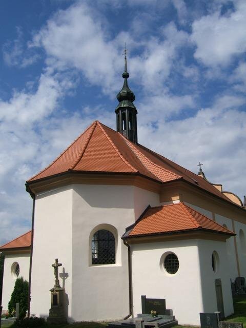 Kostel sv. Máří Magdalény v Jeřicích s novými bobrovkami od společnosti Tondach 