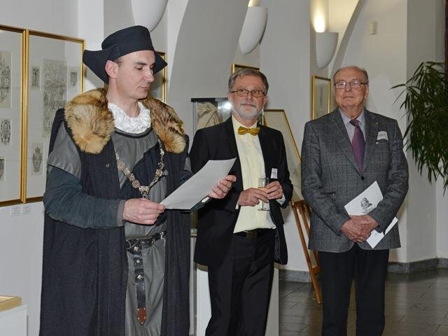 Ze zahájení výstavy Česká státnost v dílech Františka Doubka