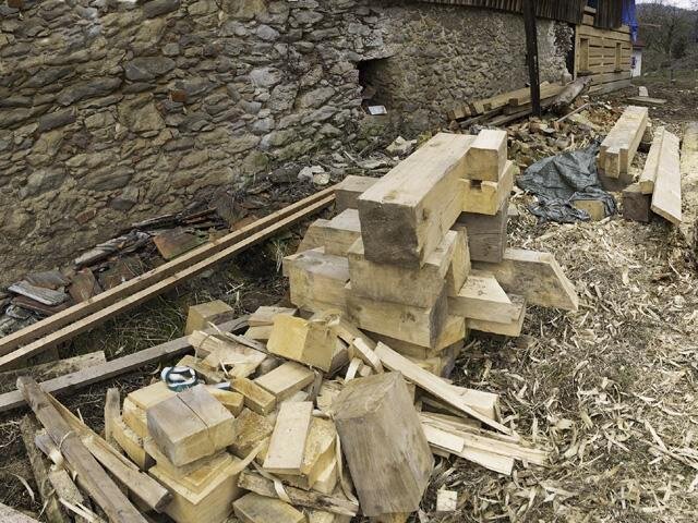 Příprava dřevěných prvků v roce 2017