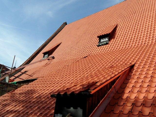 Detailní pohled na napojení střechy u vikýřů